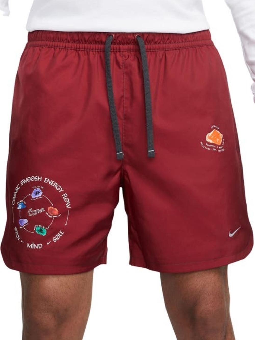 Nike Cosmic Swoosh Energy Shorts, Maroon/Red, Size Small